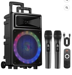 Karaoke Machine with 2 Wireless Microphones