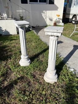 Pair of pedestals 38” tall 8 1/2” top
