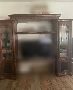 Huge Brown Pure Wood Hutch 