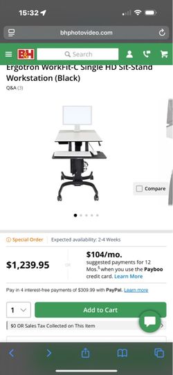 Ergotron Workfit-C HD Desk