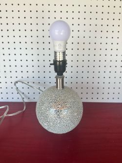 6 inch round mirror ball table lamp