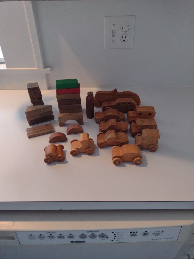 Wooden Blocks And Vehicles