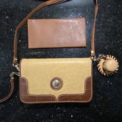 Big Bazaar Handmade Women’s Wallet Crossbody Bag with Checkbook & Charm 5x7”