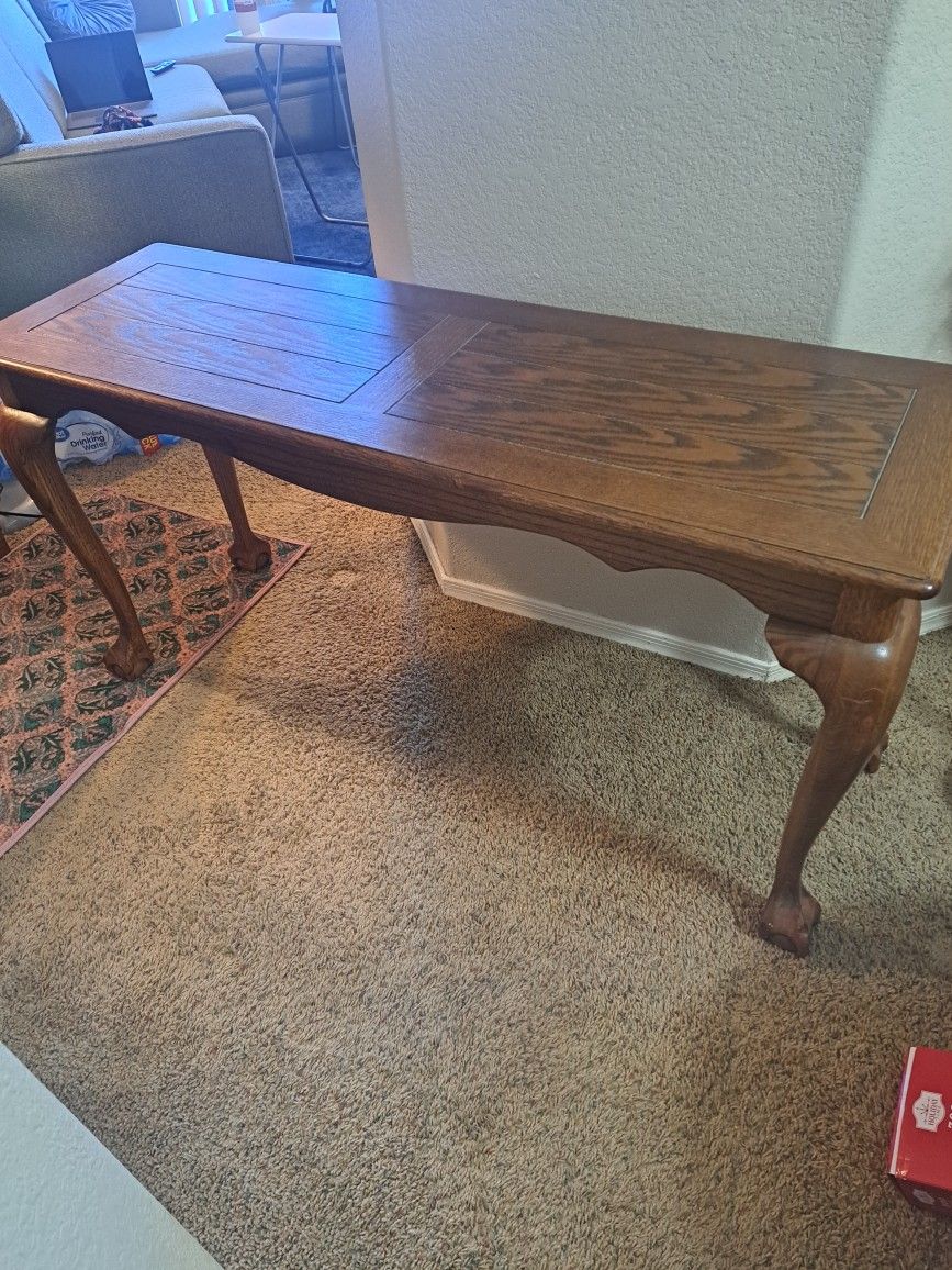 Mixed Wood Console Table