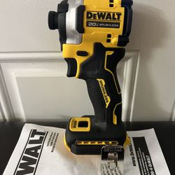 Dewalt ATOMIC 20V MAX Cordless Brushless Compact 1/4 in. Impact Driver 3 Speed (Tool Only) Model DCF850 