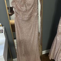 Formal Sequins Rose Gold Dresss