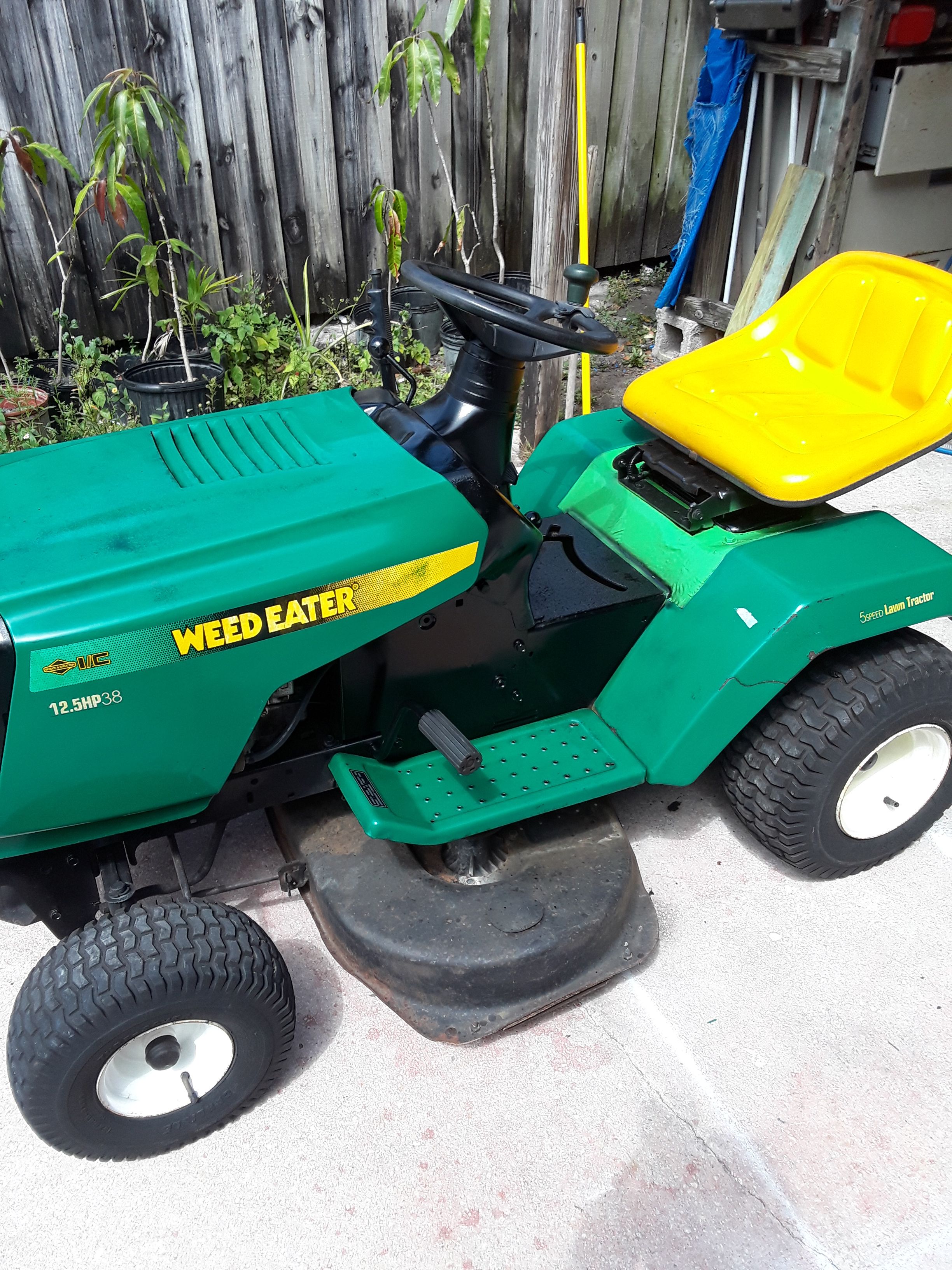 Weed eater riding lawn mower 12.5 hp hotsell