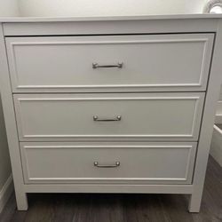 White 3 Drawer Dresser 