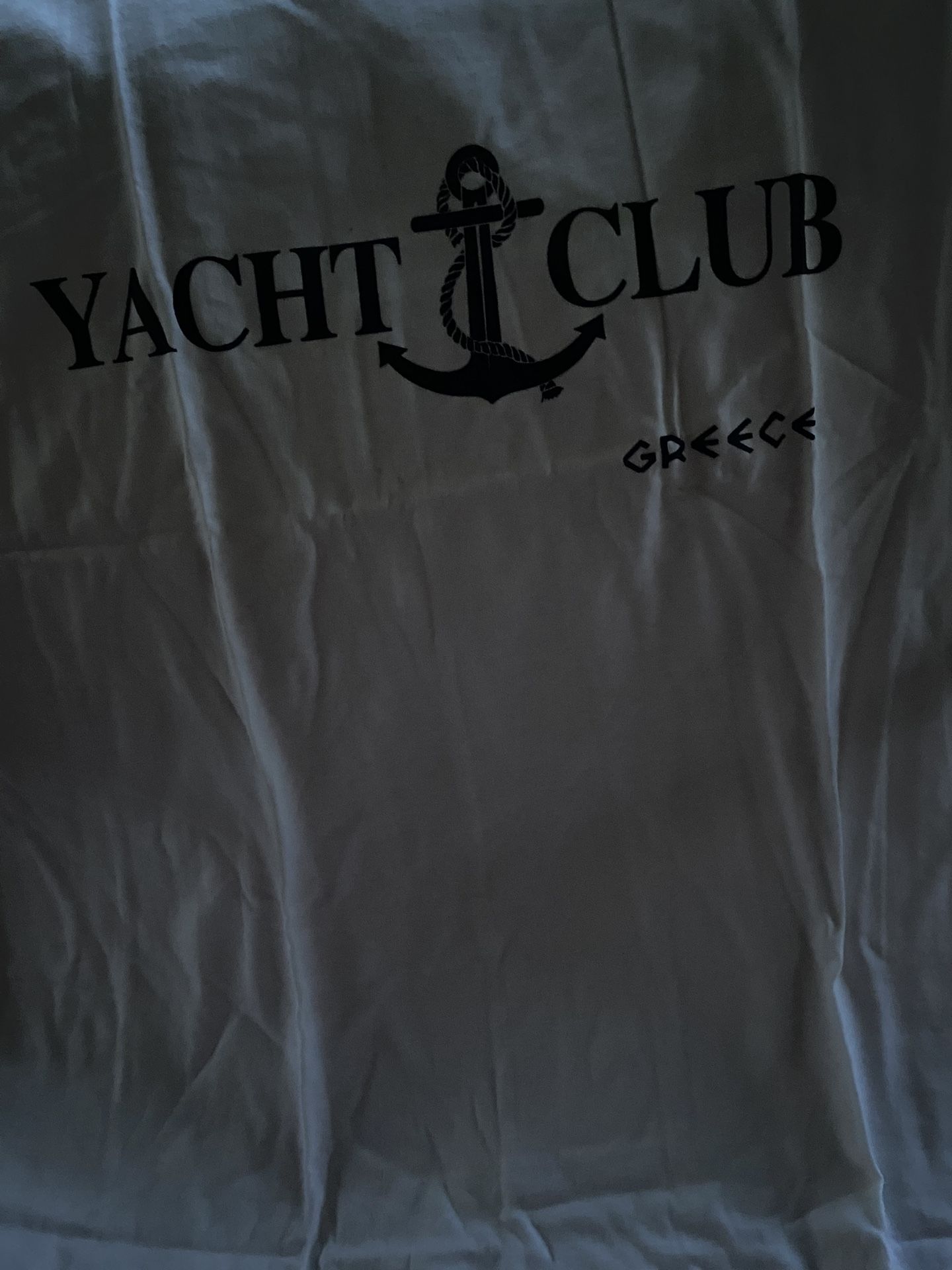 Vintage Unisex White Greece Yacht Club Greek T-Shirt $15 each or 2 for $20 (Mix & Match) (5 available)