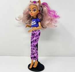 Monster High Creepover Party Clawdeen Wolf Doll Purple G3 Werewolf Pajamas