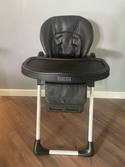 Kinder King Modern High Chair – Black Faux Leather – Used Condition