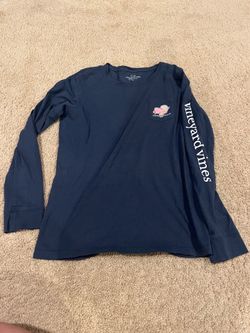 Vineyard Vines navy long sleeve top size medium turkey thanksgiving whale
