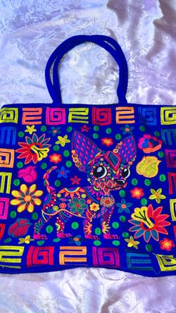 Chihuahua Multicolored Tote