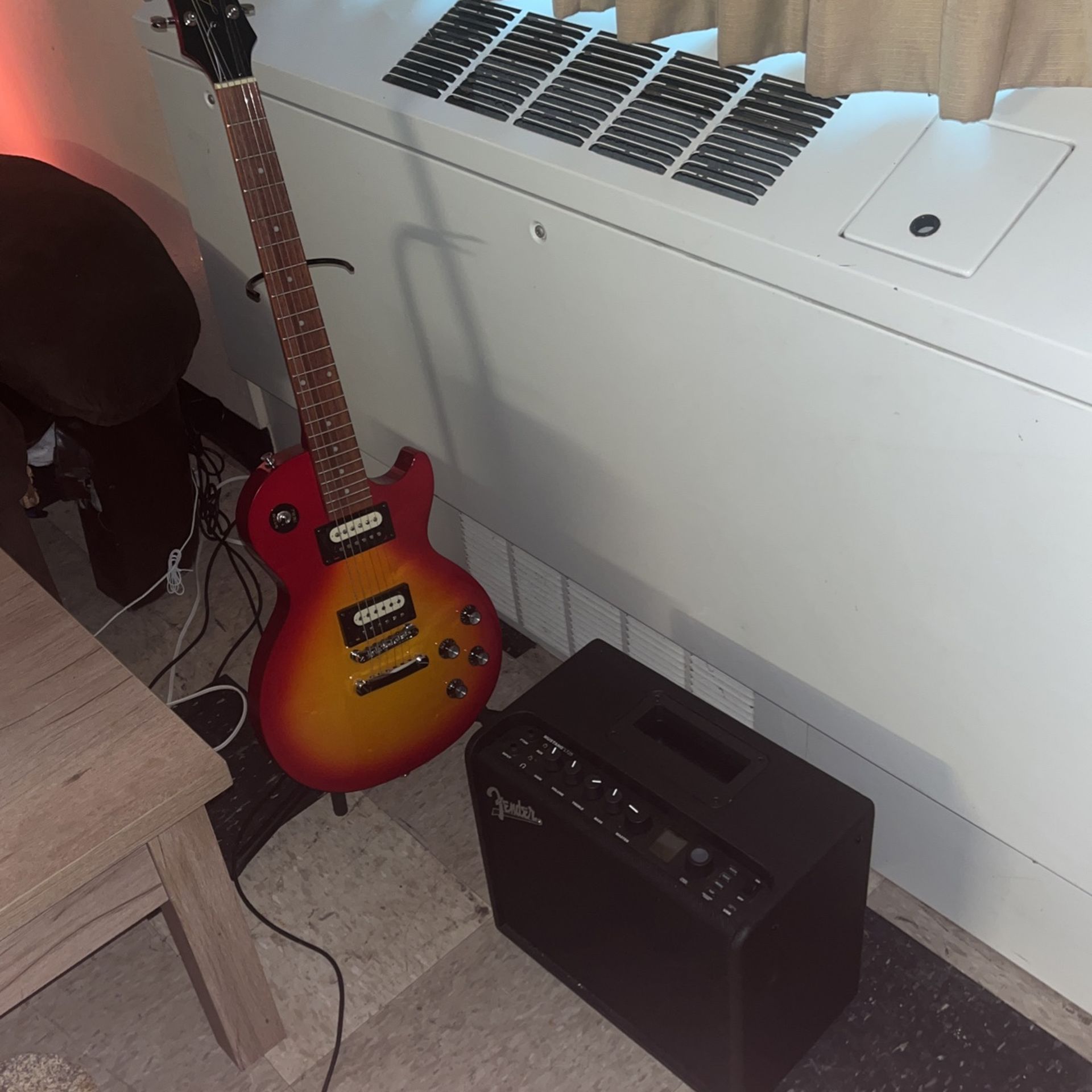 Epiphone Electric Guitar And Fender AMP