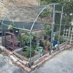 Metal Chicken Coop/ Dog Run/ Vegetable Garden 7 Feet 9 Inches Wide X 6 Feet 6 Inches Tall