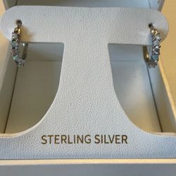 Sterling Silver Earrings With Opals