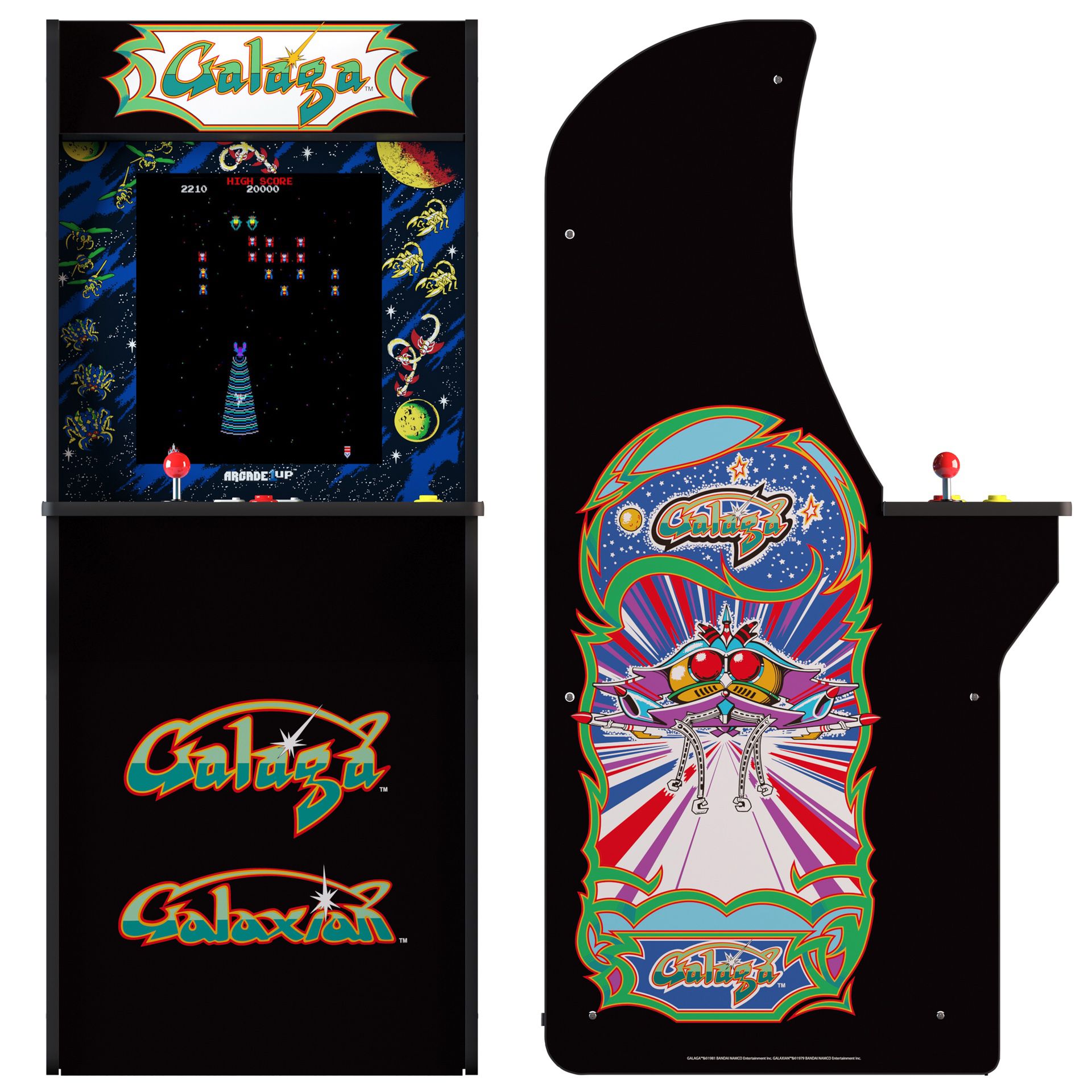 Galaga galaxian arcade machine arcade box video game console arcade cabinet two games