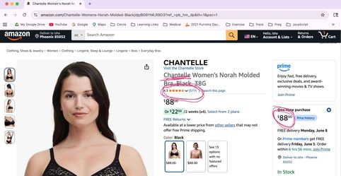 Barely worn-Chantelle Lingerie, 38DD