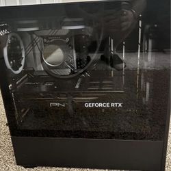 CyberPowerPC GAMER SUPREME RTX 4080 gaming PC with curved gaming monitor