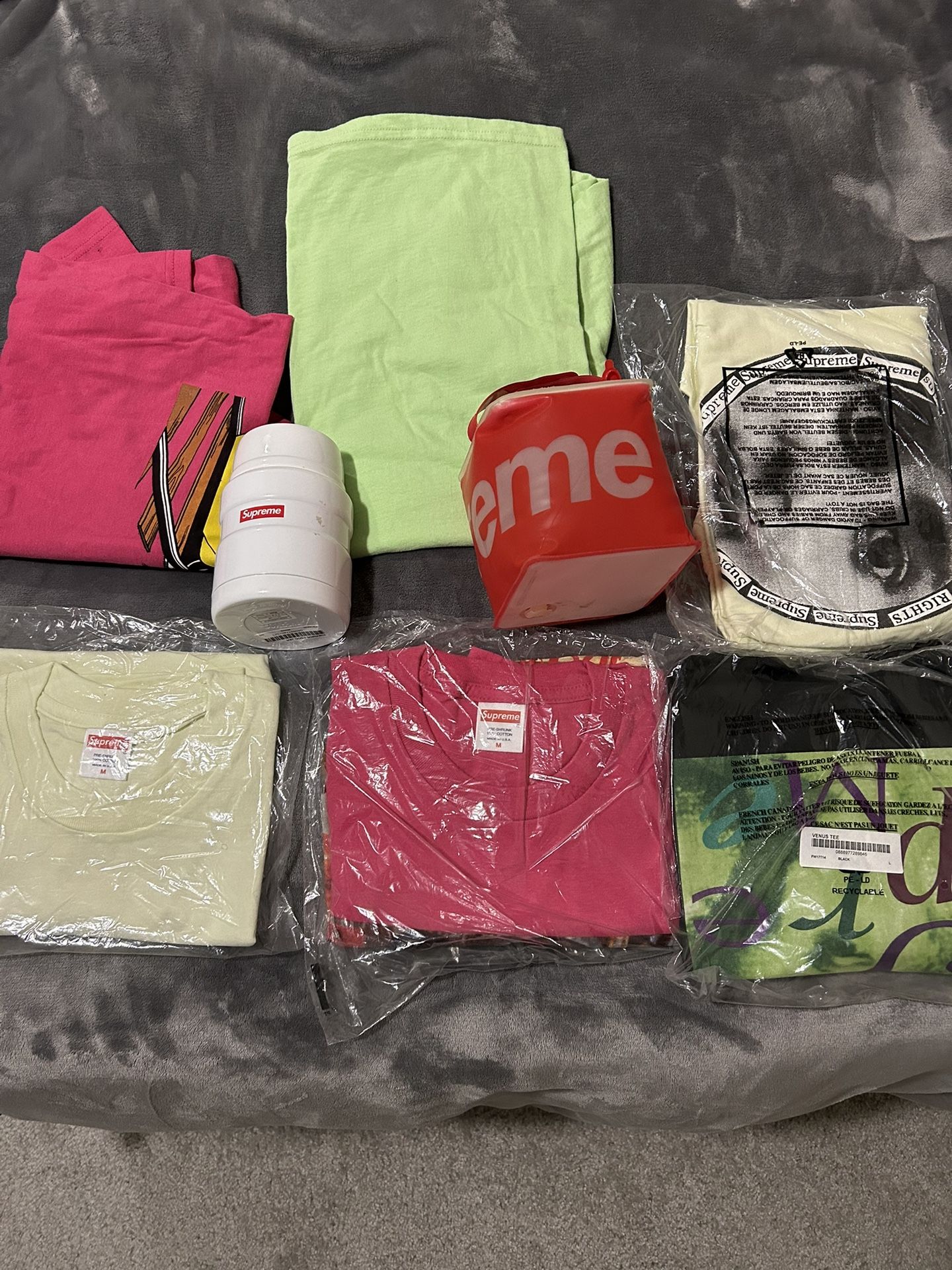 Supreme Graphic T’s, Thermos, Packlite