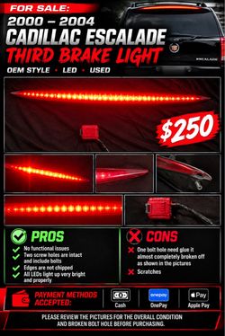 2000-2004 Escalade Thrid Brake Light
