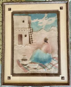 RARE 1992 Framed 3D Wall Art "Song Of The Morning" signed by Priscilla.