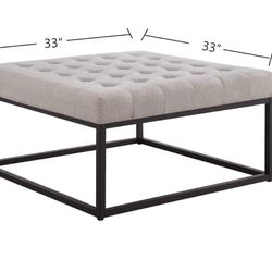 Tufted cushion coffee table/ ottoman