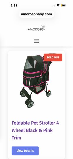 Pet strollers with storage