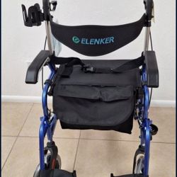 Versatile Rollator & Transport Chair - Blue