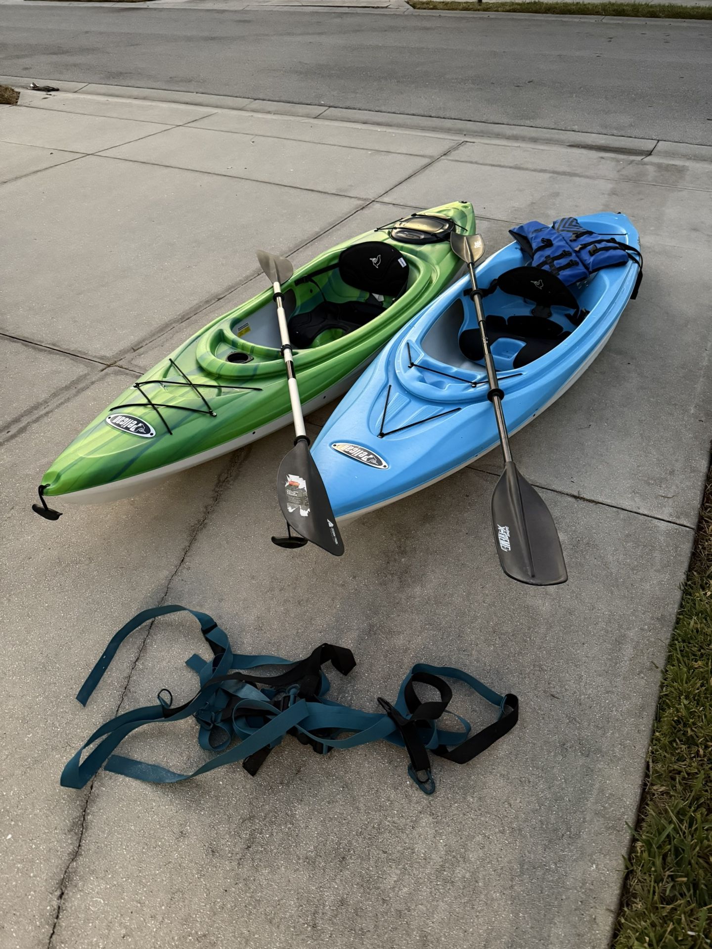 2 Pelican Kayaks Paddles And Other Accessories