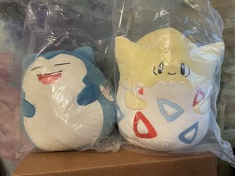 Pokemon Center Exclusive Snorlax and Togepi 12” Squishmallows Set