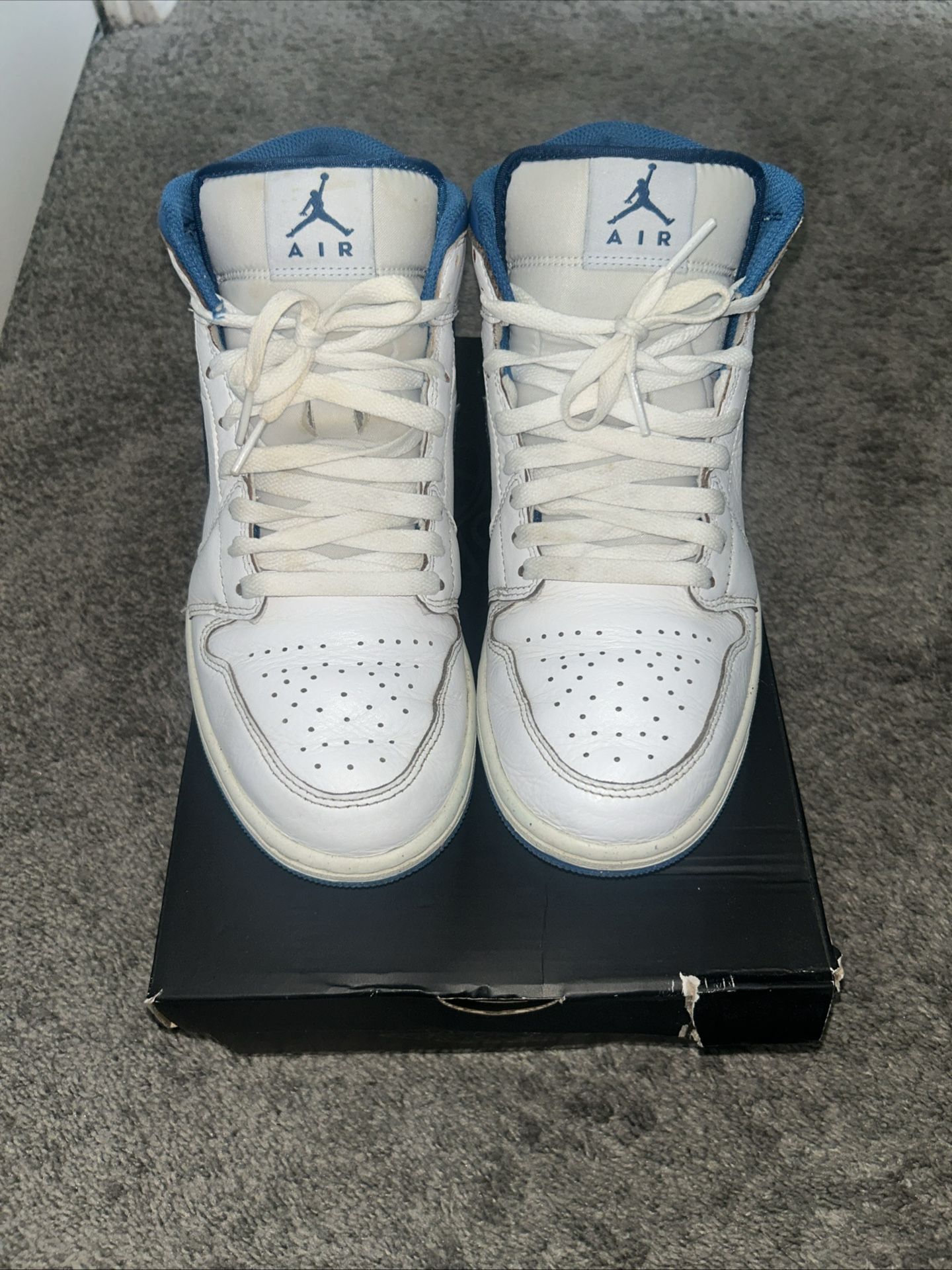 Air Jordan 1 Mid SE White / Industrial Blue -Sail Size 8.5 Men