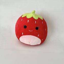 8" Squishmallows Red and Pink Strawberry Plush Stuffed Toy