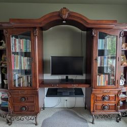 Desk / Entertainment Center with Bookcases