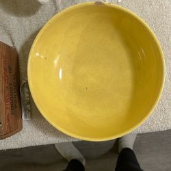 Yellow McCoy Bowl. Damaged