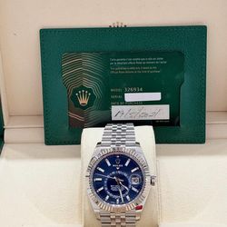 2021 Rolex Preowned 42mm Sky Dweller Blue Index Dial-W/Card