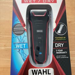 NEW Wahl Shaver WET/DRY Clean & Close