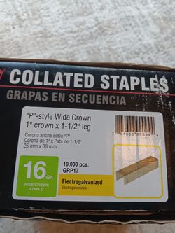 Collated Staples 1" Crown x 1/2" Leg 16GA