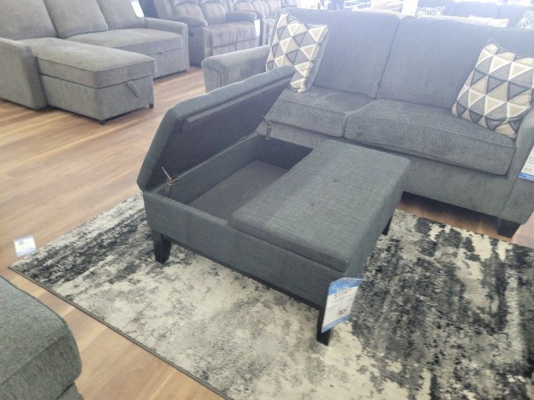 New Storage Ottoman In Grey , Store Closing. Huge Clearance Sale