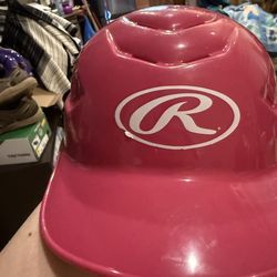 Kids Rawlings Pink Baseball Batting Helmet