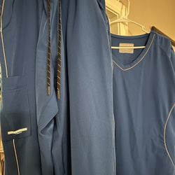 Royal Blue large Women's Scrubs