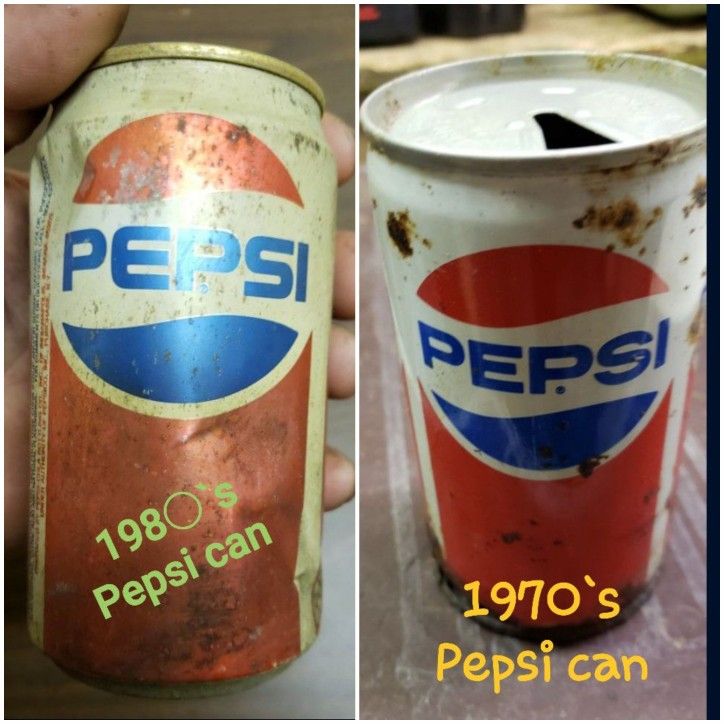 1970s And A 1980s Pepsi can