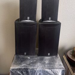Yamaha Amplifier Receiver (AM/FM Radio) with 1 Front Center Speaker, 2 Mid Range Speakers And 2 Twitter Speakers  $100