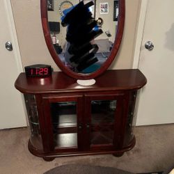 Display Chest With Matching mirror 