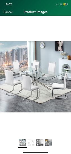 Glass Table With Four Chairs
