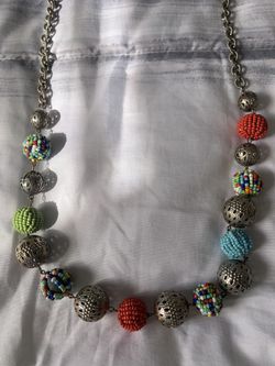 Multicolored Bead Necklace 
