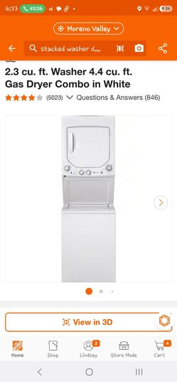2.3 cu. ft. Washer 4.4 cu. ft. Gas Dryer Combo in White