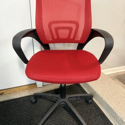 Brand New Red Mesh Back Height Adjustable Reclining Ergonomic Office Chair 