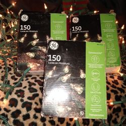 NEW IN BOX Clear Lights $25 NO BOX ( new ) $20 GE 150 mini Lights 32 ft..
