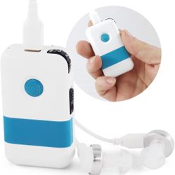 Pocket Hearing Aid Amplifier Device for Seniors, Headphone for Hearing Impaired to Assist Listening of Elderly People, High Power Loud Sound Amplifier